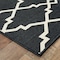 Homeroots 8 ft. Round Black & Ivory Trellis Indoor & Outdoor Area Rug 389536 - alternate 5